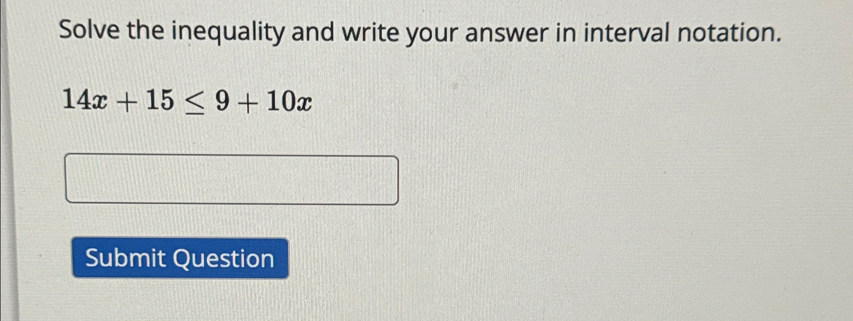 Solved Solve the inequality and write your answer in | Chegg.com