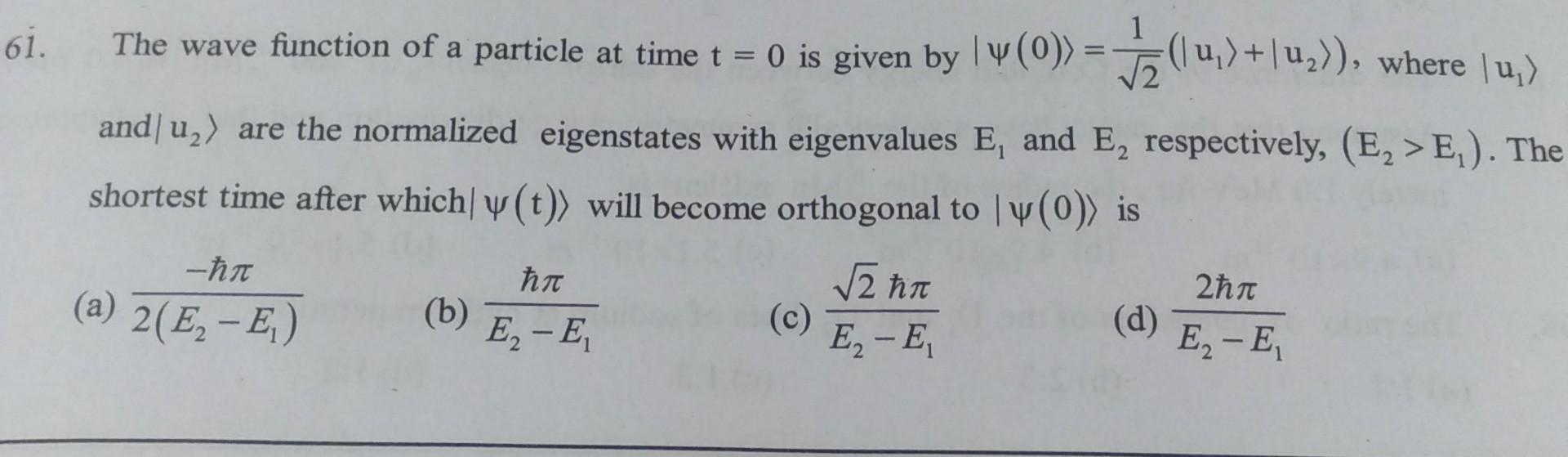 Solved The wave function of a particle at time t=0 is given | Chegg.com