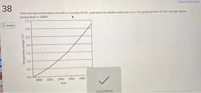 Solved 38 If the average temperature of earth is currently | Chegg.com
