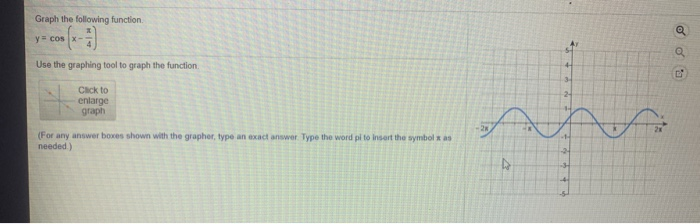 Solved Graph the following function. OS Use the graphing | Chegg.com