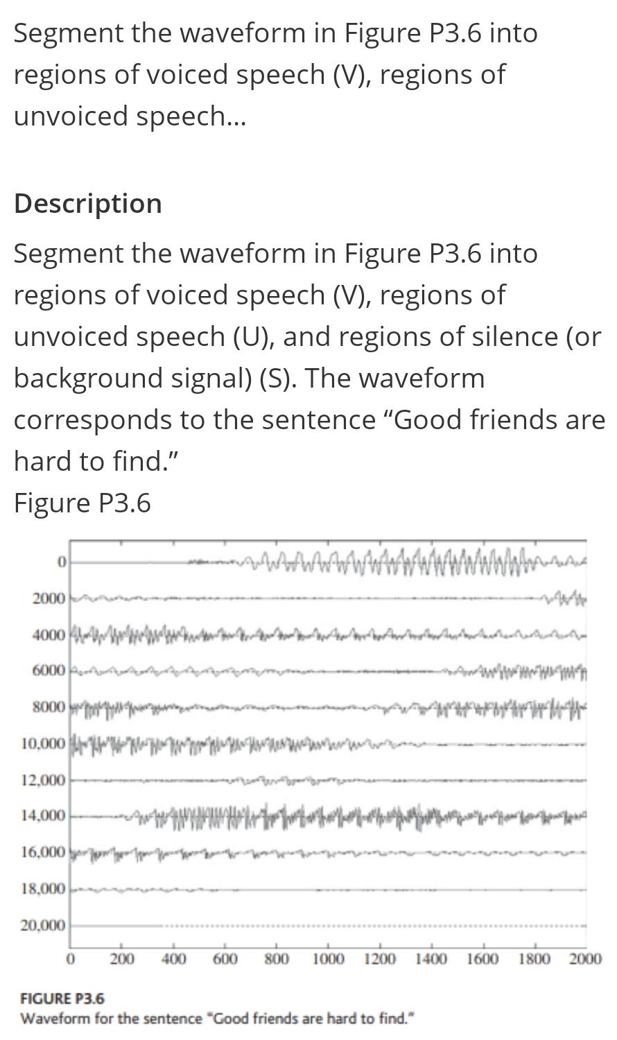 Solved Segment the waveform in Figure P3.6 into regions of | Chegg.com