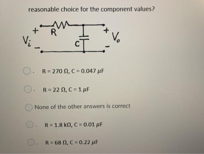 Solved Consider the following lowpass filter. Assume the | Chegg.com