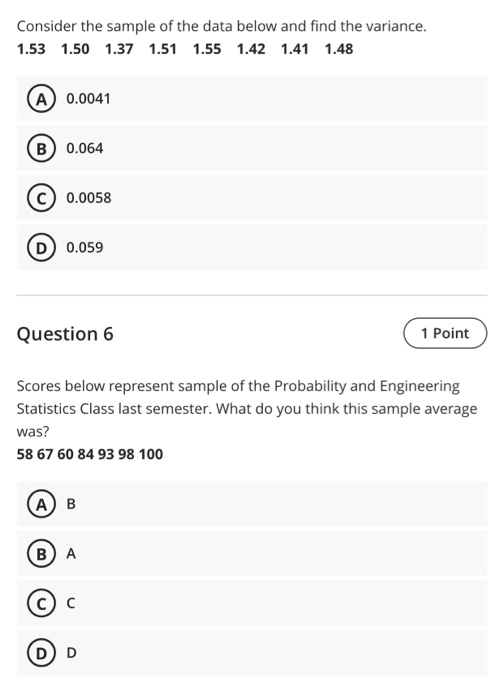 Solved Consider the sample of the data below and find the | Chegg.com