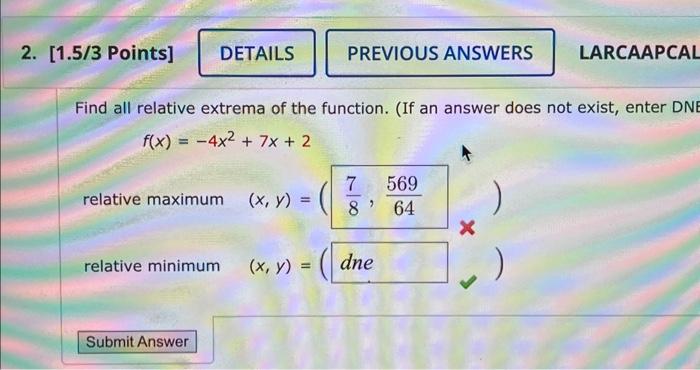 Solved Find all relative extrema of the function. (If an | Chegg.com