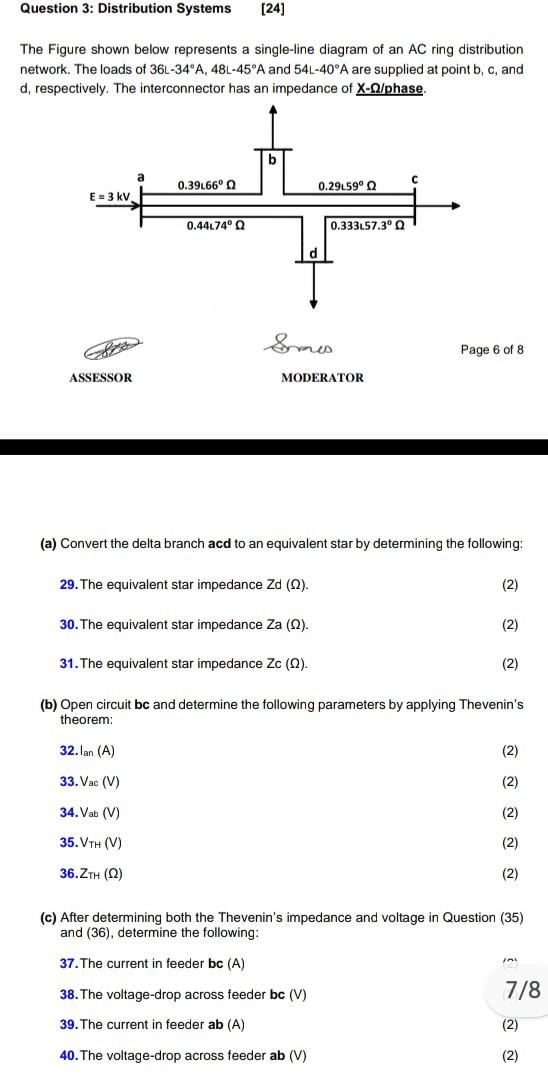 Solved Question 3: Distribution Systems [24] The Figure | Chegg.com