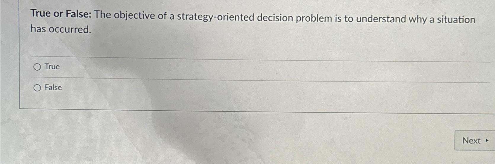 strategy is a course of action true false