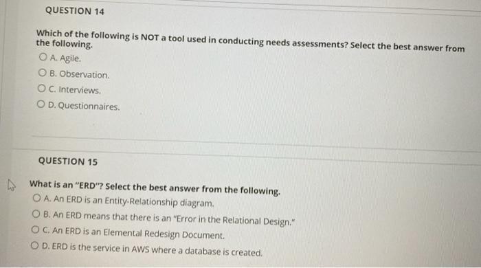 Solved QUESTION 14 Which of the following is NOT a tool used | Chegg.com