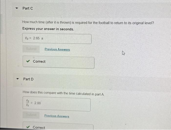 Solved A rookie quarterback throws a football with an