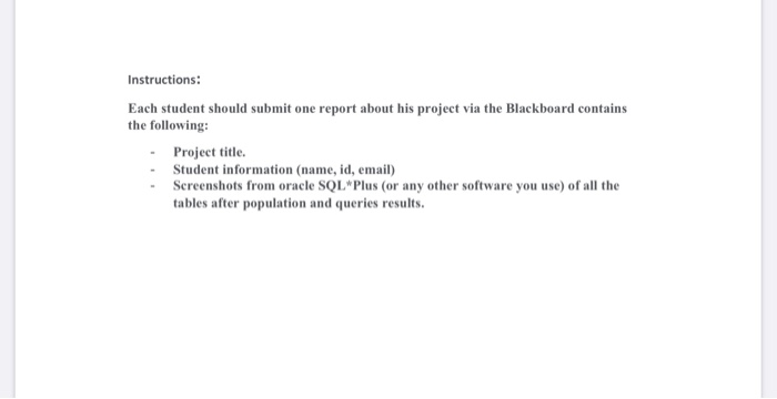 Solved Instructions: Each student should submit one report | Chegg.com