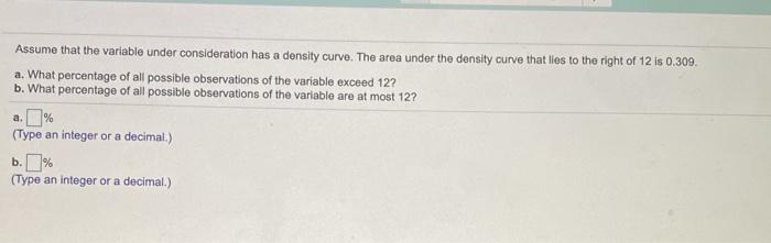 Solved 首 a. Assume that the variable under consideration has | Chegg.com