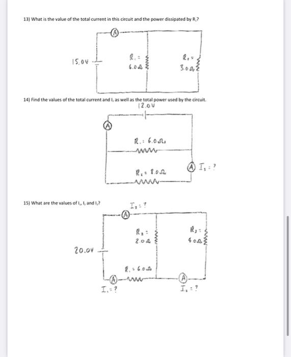 Solved Assignment #3 1) What are the values of the currents | Chegg.com