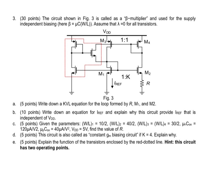 3 30 Points The Circuit Shown In Fig 3 Is Call Chegg Com