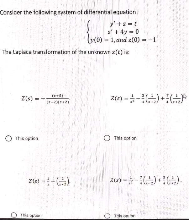 Solved Consider the following system of differential | Chegg.com