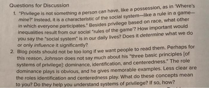 Solved Questions for Discussion 1. 