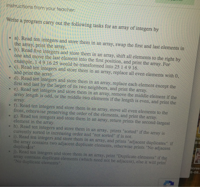 Solved Instructions from your teachers Write a program carry | Chegg.com image.