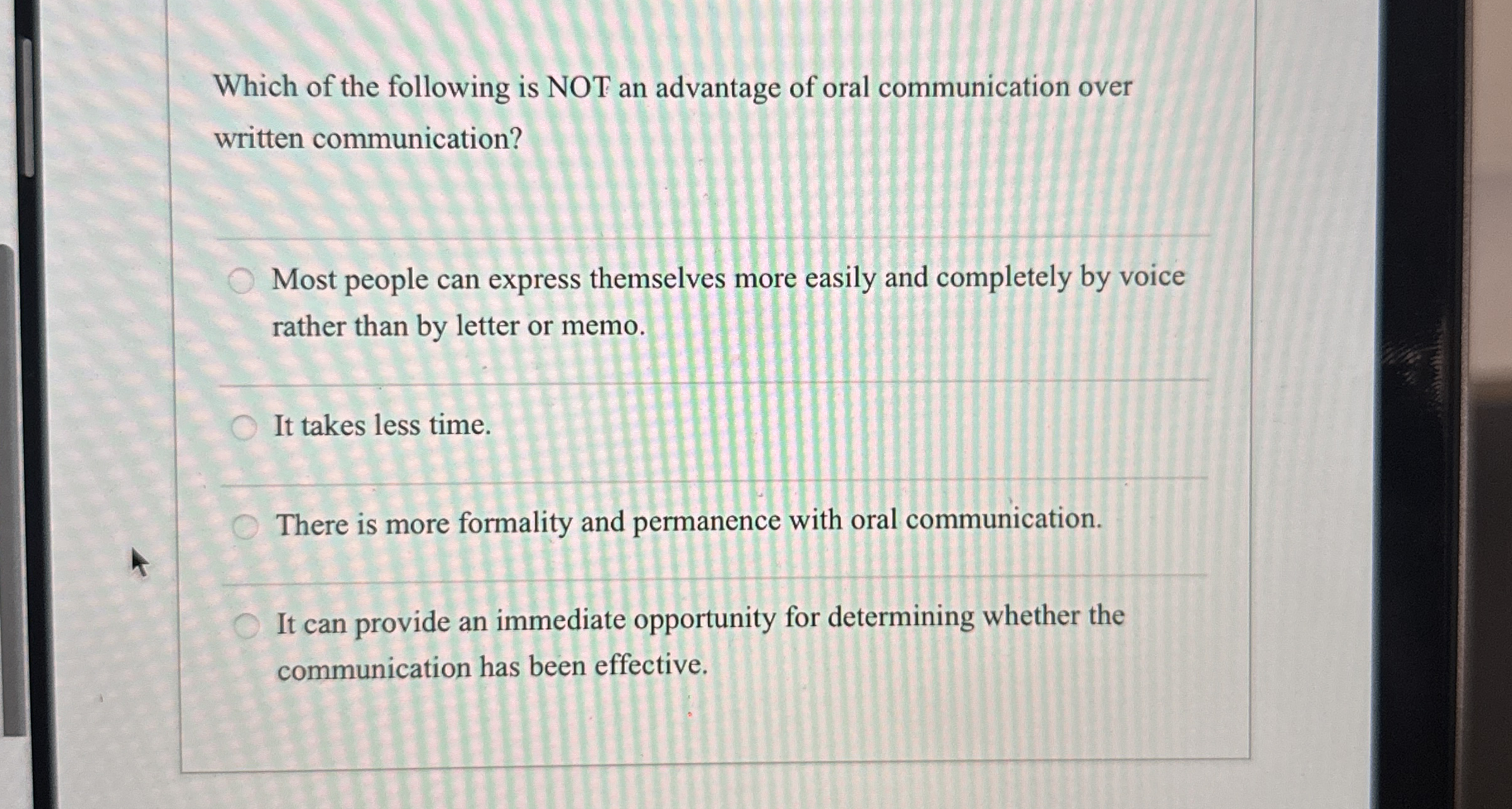 Solved Which of the following is NOT an advantage of oral