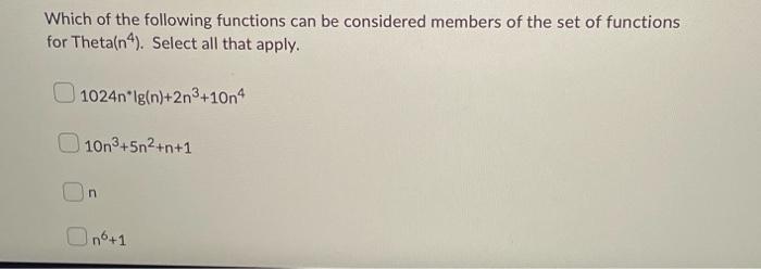 Solved Which of the following functions can be considered | Chegg.com