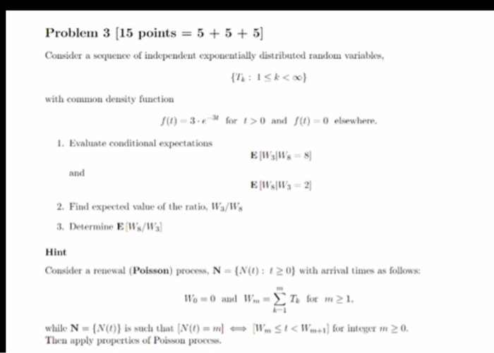 Problem 3 (15 points = 5 + 5 + 5) Consider a sequence | Chegg.com