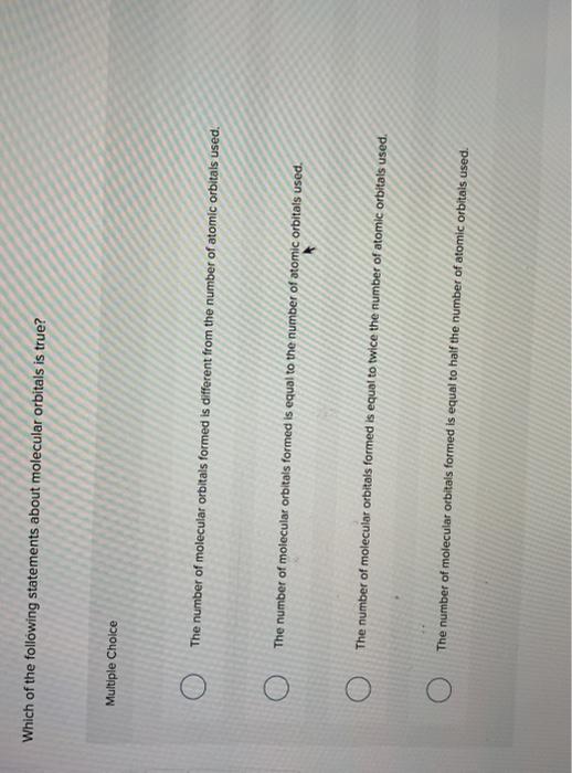 Solved Which of the following statements about molecular