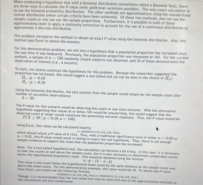 hypothesis test for binomial distribution