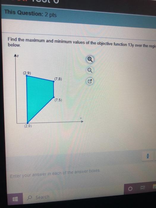 Solved Find the maximum and minimum values of the objective | Chegg.com