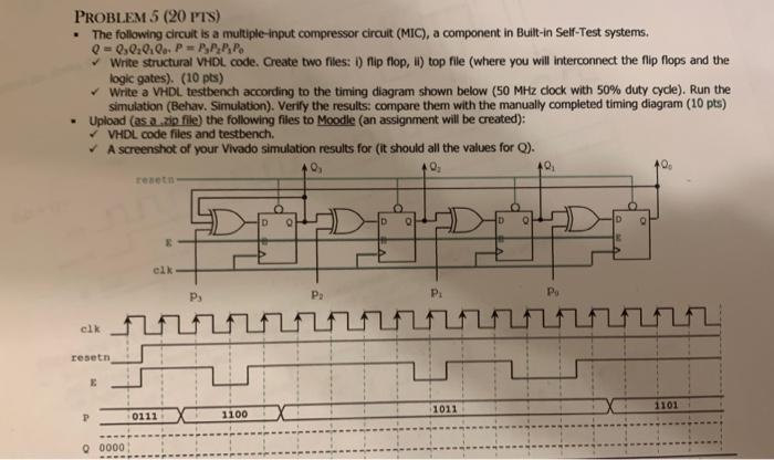 Solved PROBLEM 5 (20 PTS) - The Following Circuit Is A | Chegg.com