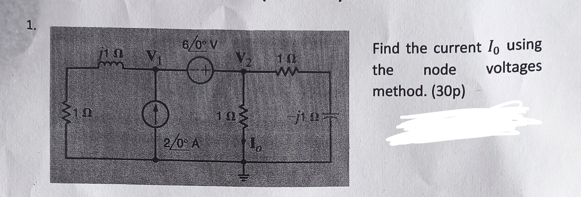 Solved Find the current I0 ﻿using the node voltages method. | Chegg.com
