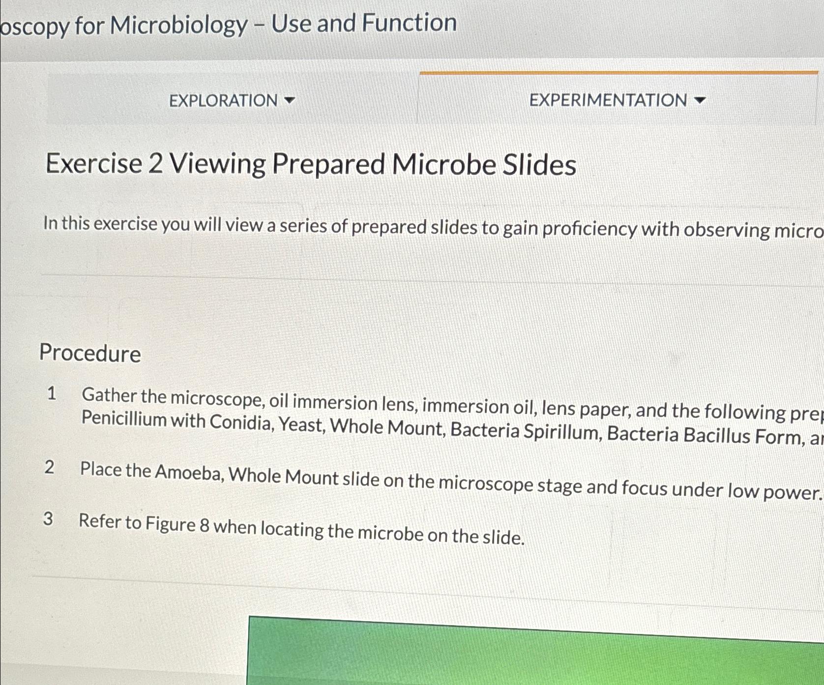 Solved oscopy for Microbiology - ﻿Use and | Chegg.com