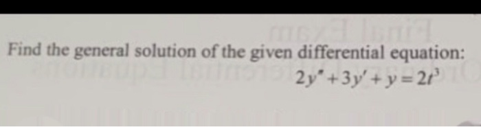 Solved Need help with Ordinary Differential Equations | Chegg.com