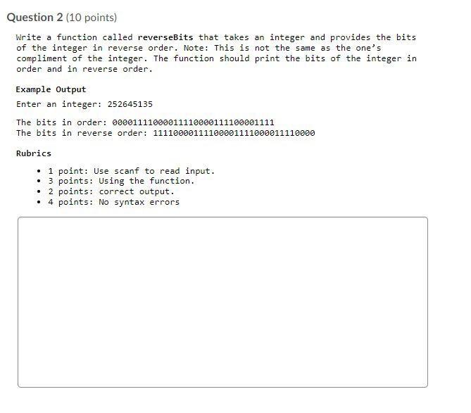 Solved Question 2 (10 points) Write a function called | Chegg.com