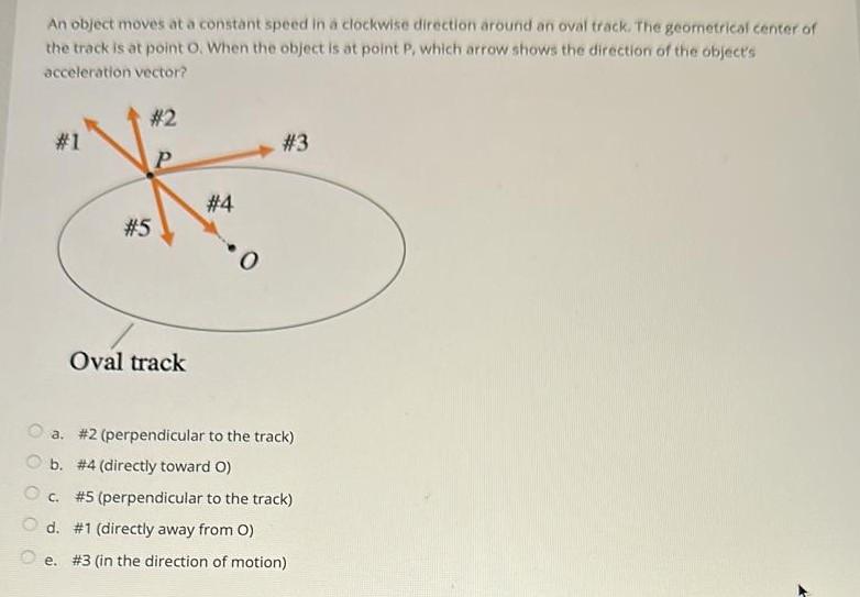 Solved An Object Moves At A Constant Speed In A Clockwise | Chegg.com