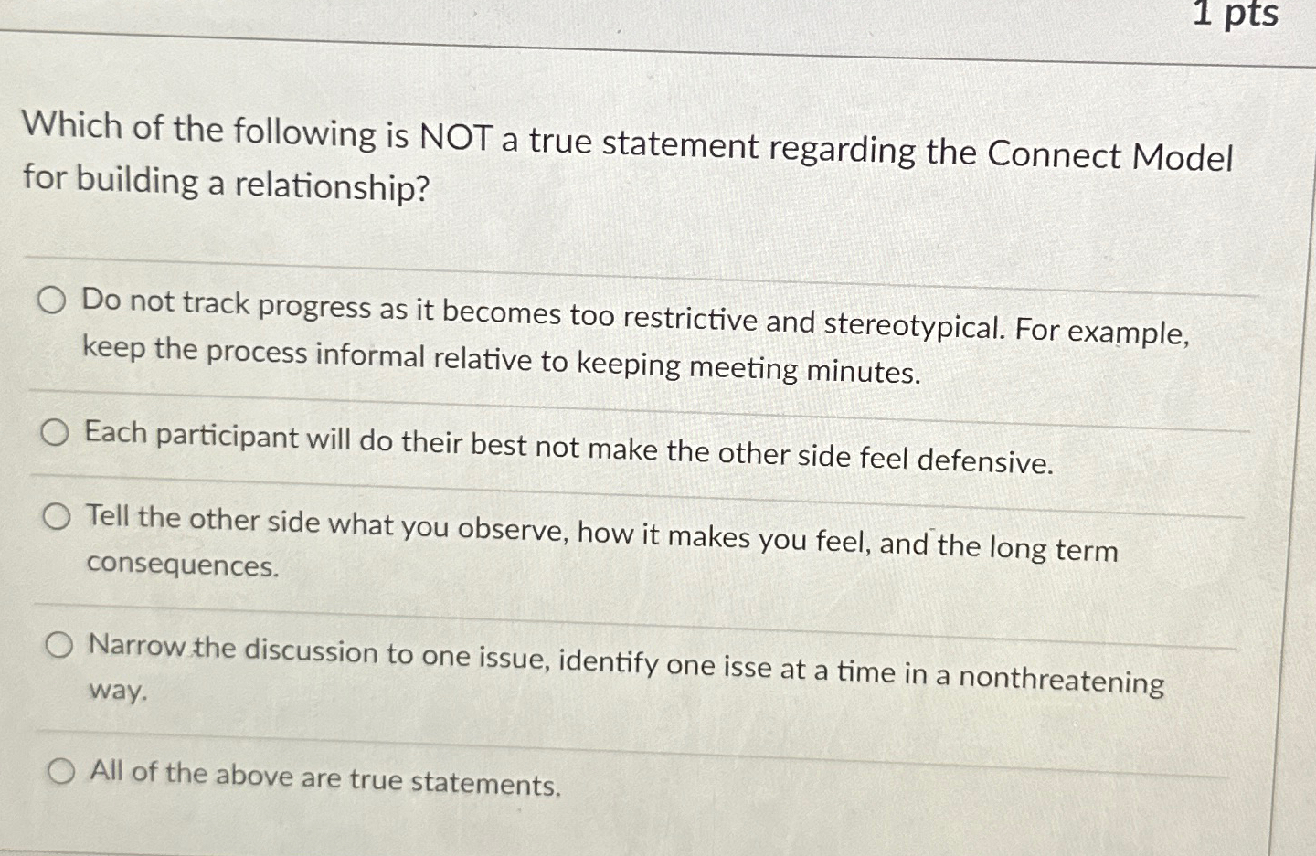 Solved 1 ﻿ptsWhich of the following is NOT a true statement | Chegg.com