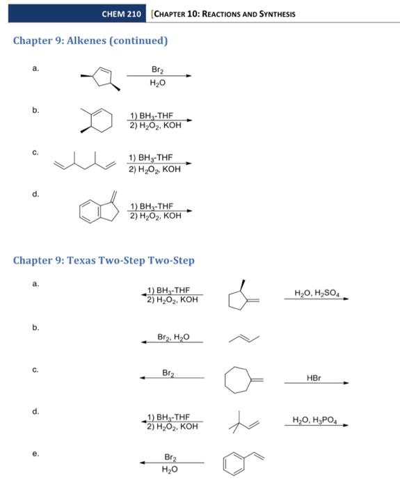 Solved CHEM 210 CHAPTER 10: REACTIONS AND SYNTHESIS Chapter | Chegg.com