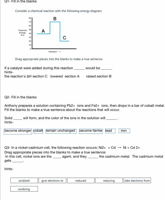 Solved Consider a chemical reaction with the following | Chegg.com