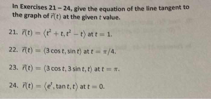 Solved In Exercises 21-24, give the equation of the line | Chegg.com