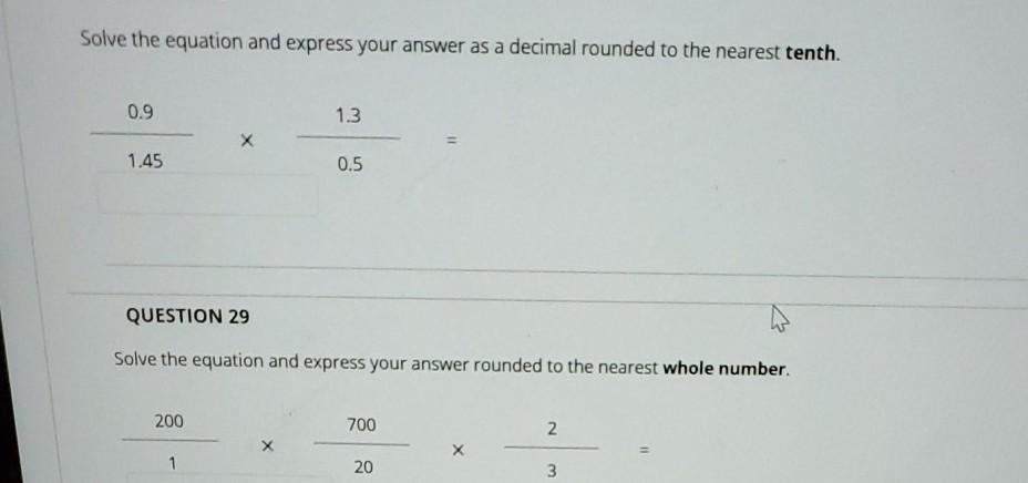 Solved Solve the equation and express your answer as a | Chegg.com