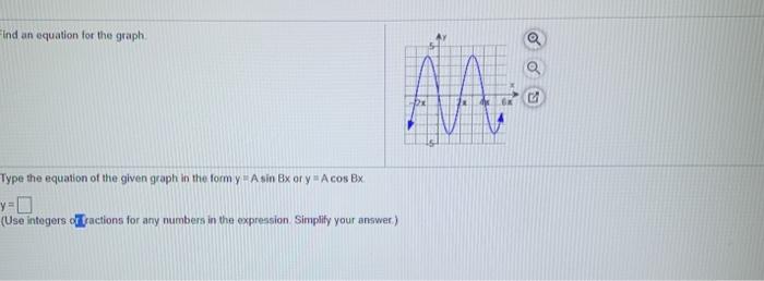 Solved Find an equation for the graph VA Type the equation | Chegg.com