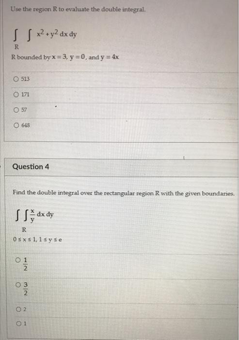Solved Use the region R to evaluate the double integral. S S | Chegg.com
