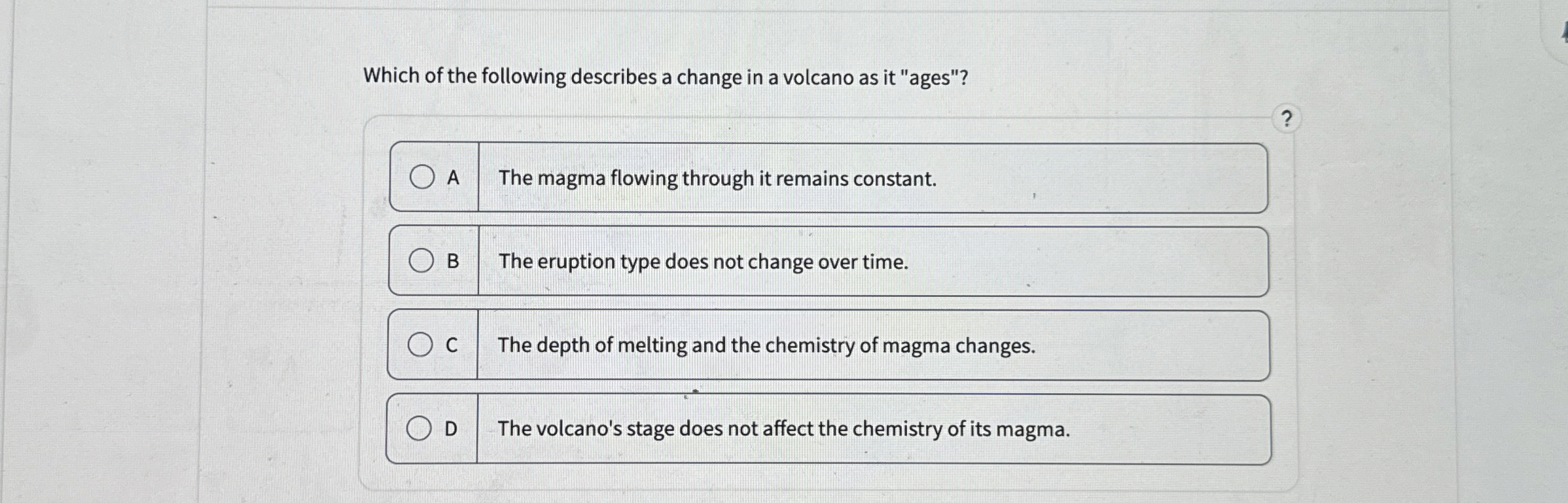 Solved Which of the following describes a change in a