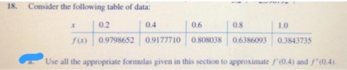 Solved EXERCISE SET 4.1 1. Use the forward difference | Chegg.com
