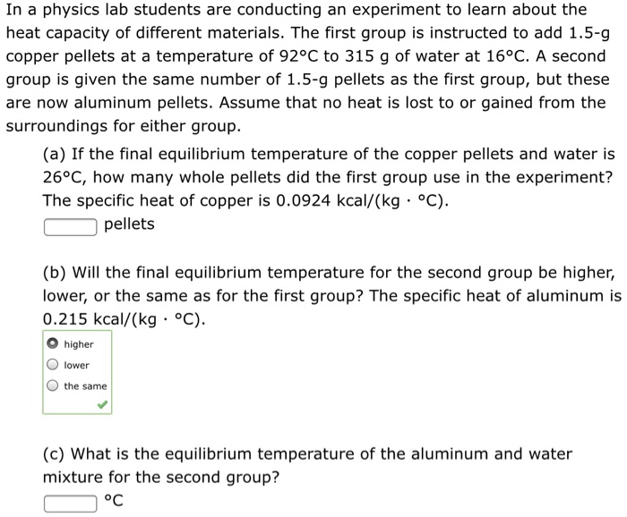 Solved In A Physics Lab Students Are Conducting An | Chegg.com