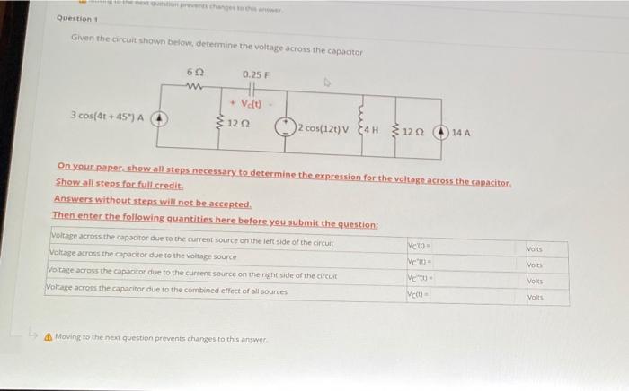 Solved Question Given the circuit shown below.determine the | Chegg.com