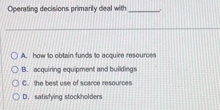 Solved Which Of The Following Is A Financial Budget? A. | Chegg.com