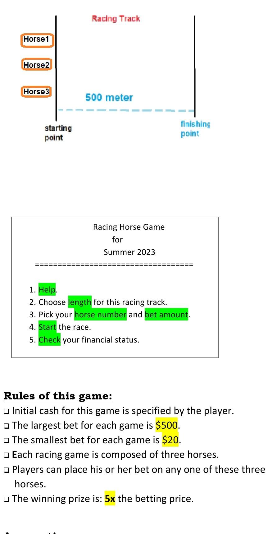 Solved Objectives: - To learn how to write a simple game | Chegg.com