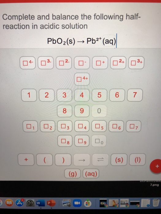 Solved Complete And Balance The Following Half- Reaction In | Chegg.com