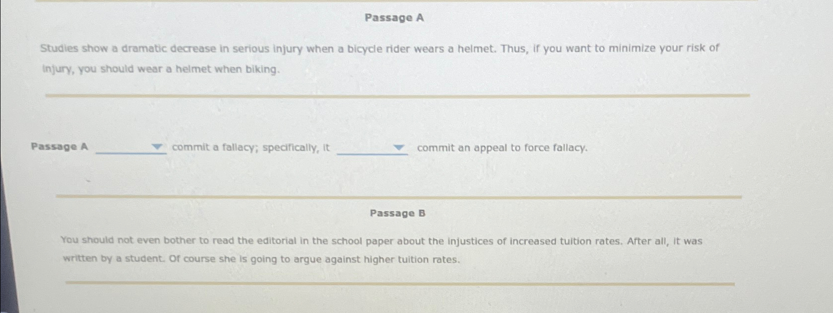 Solved Passage AStudies show a dramatic decrease in serious | Chegg.com