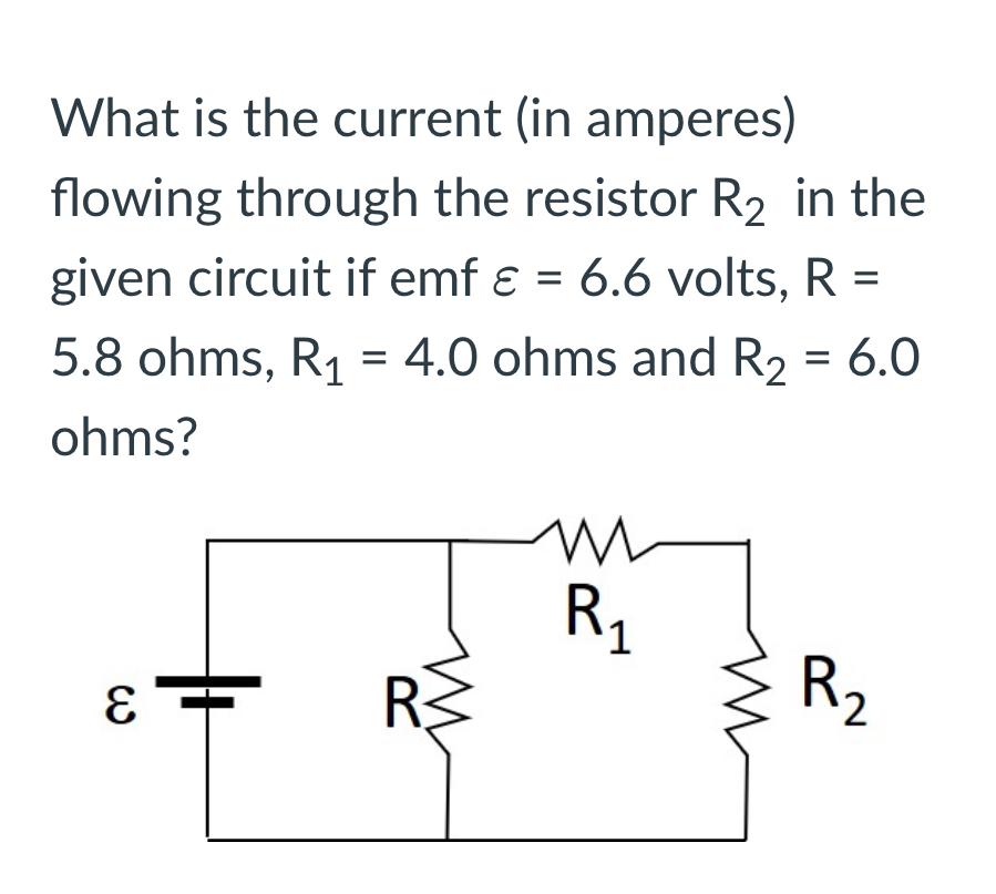 Solved What is the current (in amperes) ﻿flowing through the | Chegg.com