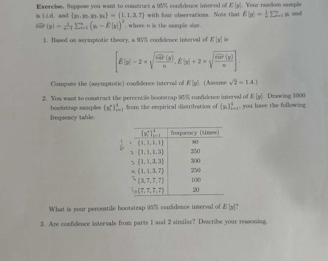 Solved Exercise. Suppose you want to construct a 95% | Chegg.com