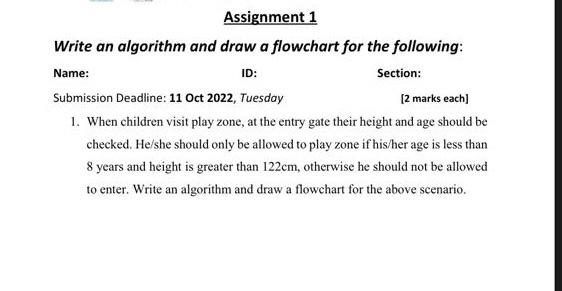 Solved Write an algorithm and draw a flowchart for the | Chegg.com