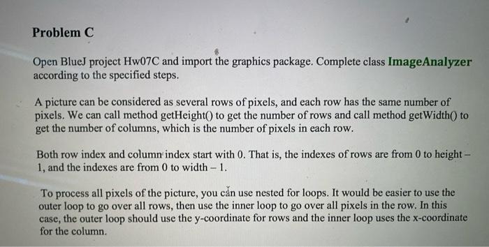 Solved Problem C Open Blue) project Hw07C and import the | Chegg.com